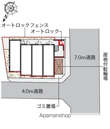 クレイノ白藤[1K/21.11m2]の配置図