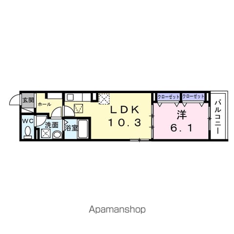 東釘貫丁3丁目アパートBの間取り写真