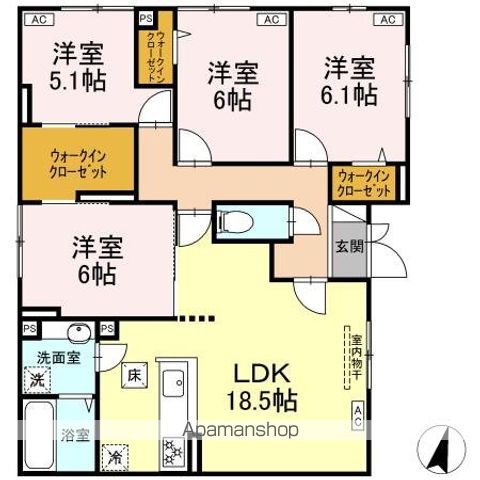 パルボヌールの間取り写真
