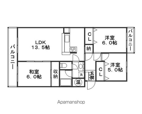 コープ野村香椎駅東Ｂ棟の間取り