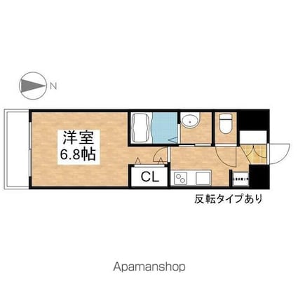インプルーブ鶴舞[1K/23.94m2]の間取図