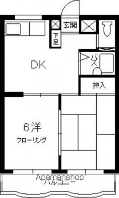 グレース庚午[2DK/41m2]の間取図
