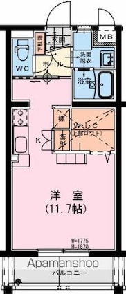 ラヴィベール　ハル[1R/31.17m2]の間取図