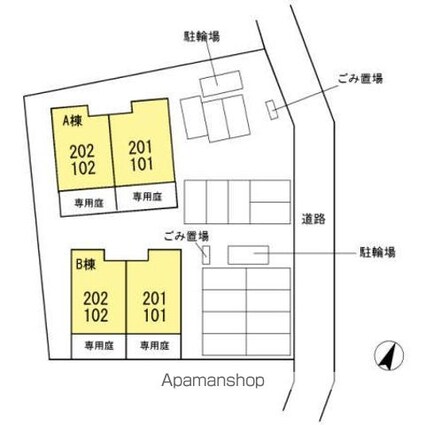 メルヴェーユ　Ⅰ[3LDK/66.51m2]の配置図