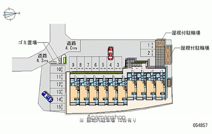 レオネクストカーサカメヤマ[1R/26.5m2]の配置図
