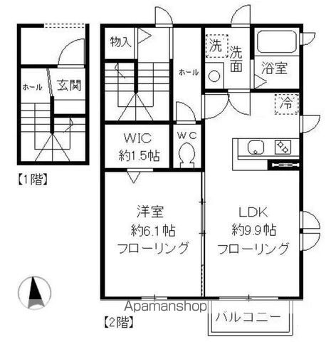 小平市小川西町のアパートの間取り