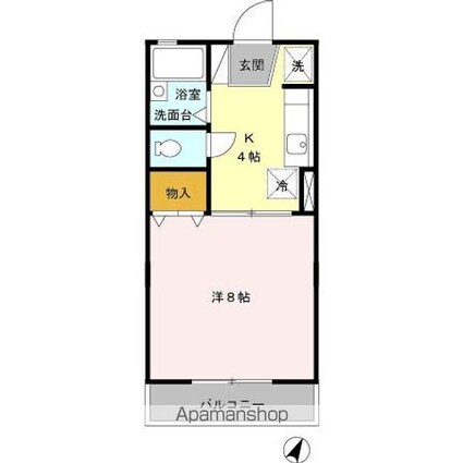 コスモス　ＡＢ[1K/26.72m2]の間取図