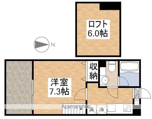 【昭島市朝日町のアパートの間取り】