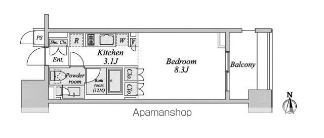 レジディア芝浦ＫＡＩＧＡＮの間取り