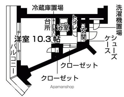 クレスト草津[1R/27.45m2]の間取図