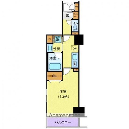 ロイジェントパークス千葉中央[1K/31m2]の間取図