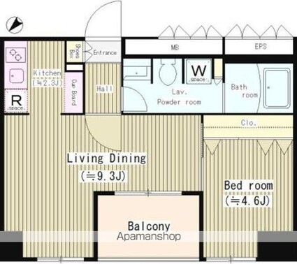 Ｔ．ｂｒａｎｄ世田谷[1LDK/37m2]の間取図