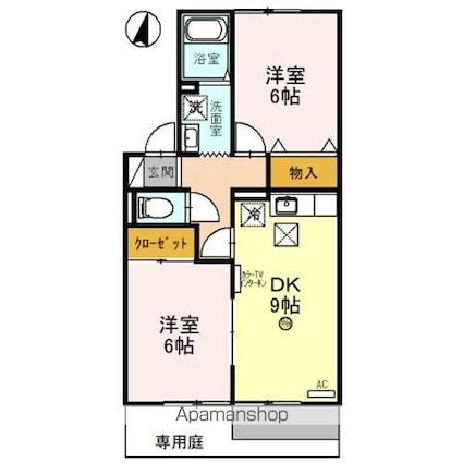 コンフォール美喜　Ｉ[2DK/50.12m2]の間取図