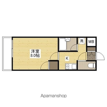 プリメゾン福山本庄[1K/27.12m2]の間取図