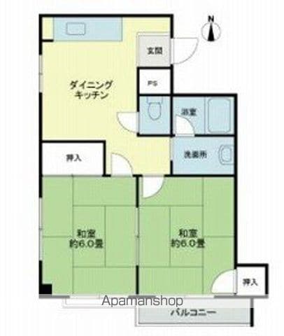 北町コーポ3号棟の間取り写真