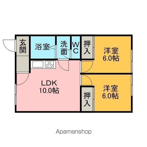 コーポ東園10の間取り写真