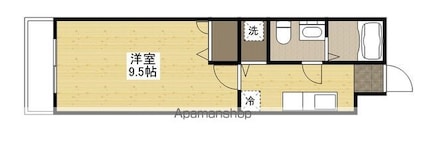 デルタ幟町（旧サムティ幟町）[1K/27.68m2]の間取図