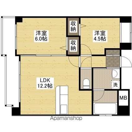 グランドレジデンスＫ[2LDK/49.19m2]の間取図