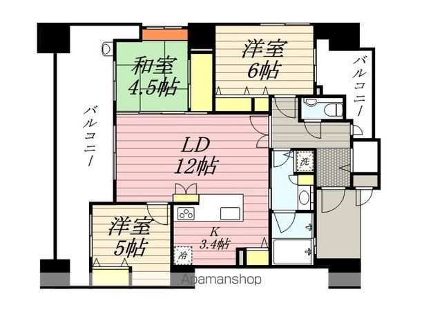 フリーディア大橋駅前プレミアムの間取り写真