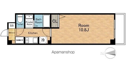 ハイツイデアル[1K/30.24m2]の間取図