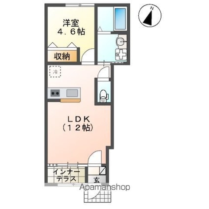 ブルヴァール[1LDK/41.1m2]の間取図