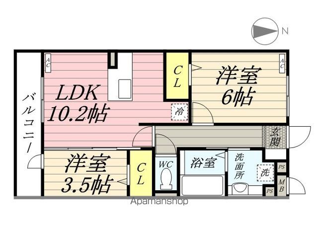 【ＣＡＰＥ　ＫＡＮＥＫＯ　Ｂ棟の間取り】