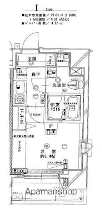 神田ＲＥＥＰＬＥＸＲ’Ｓ[1K/23.03m2]の間取図