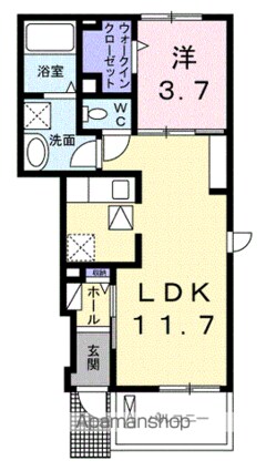 クレメント　ヴィラ　Ⅱ[1LDK/37.81m2]の間取図