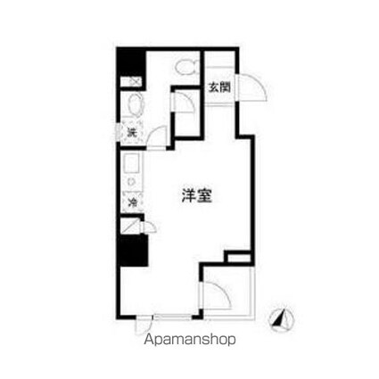シャンブリーズ三越前[1R/25.28m2]の間取図