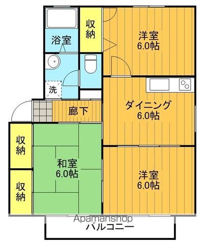 フラットすわCの間取り写真