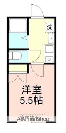 パープルハイツ[1K/16.91m2]の間取図
