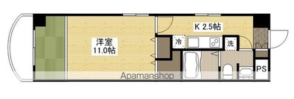 広島県広島市南区段原１丁目[1K/35m2]の間取図