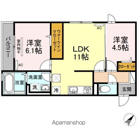 ライフステージ A棟の間取り写真