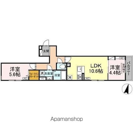 セレスティア小豆沢[2LDK/50.13m2]の間取図