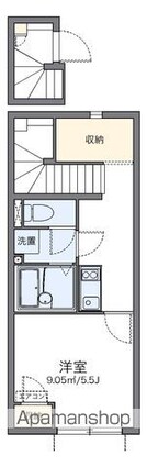 レオネクストロータスハイム[1K/26.34m2]の間取図