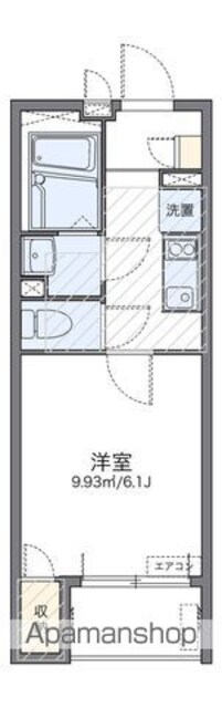 レオネクストヒルズ羽根木[1K/21.47m2]の間取図