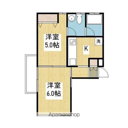 メゾン・エスト[2K/29.75m2]の間取図