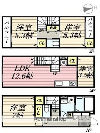 アーバンパーク三鷹[4LDK/85.7m2]の間取図
