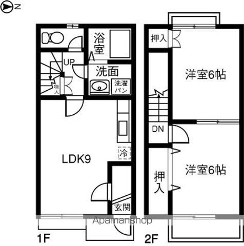 DUPLEX 三ツ井の間取り写真