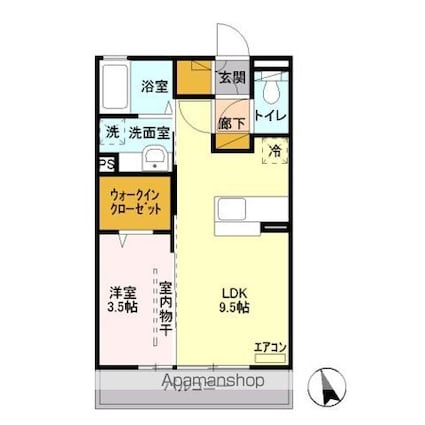 アーバンロック[1LDK/33.39m2]の間取図