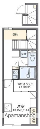 レオパレスクリスタルガーデン[1K/28.02m2]の間取図