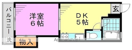 シティハウス高南[1DK/26.73m2]の間取図