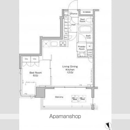 プラウドフラット東日本橋[1LDK/40.95m2]の間取図