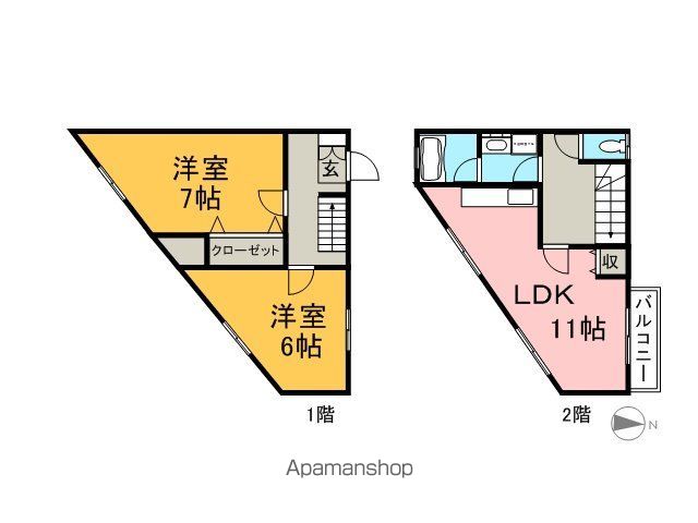 テラスハウスWAKOの間取り写真