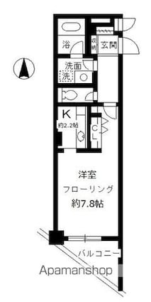 エルカスティージョ　ムサシ[1K/34.33m2]の間取図