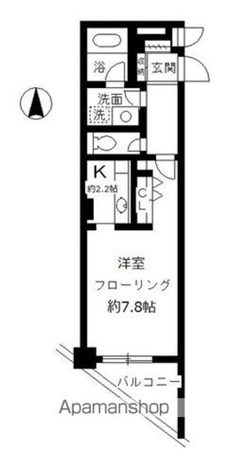エルカスティージョ　ムサシ[1K/34.33m2]の間取図