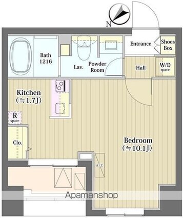 Ｔ．ｂｒａｎｄ世田谷[1K/28m2]の間取図