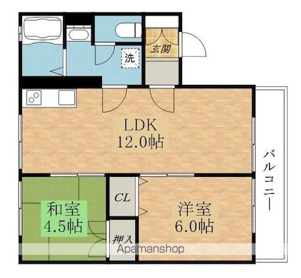 フィルネス[2LDK/50.08m2]の間取図