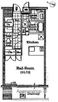 レジディア文京本駒込[1K/37.19m2]の間取図