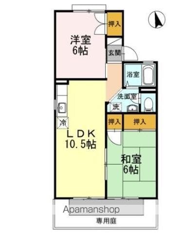 セジュール住吉 A棟の間取り写真
